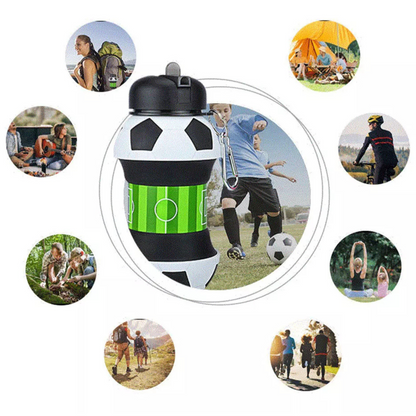 Botella De Agua Fútbol Plegable